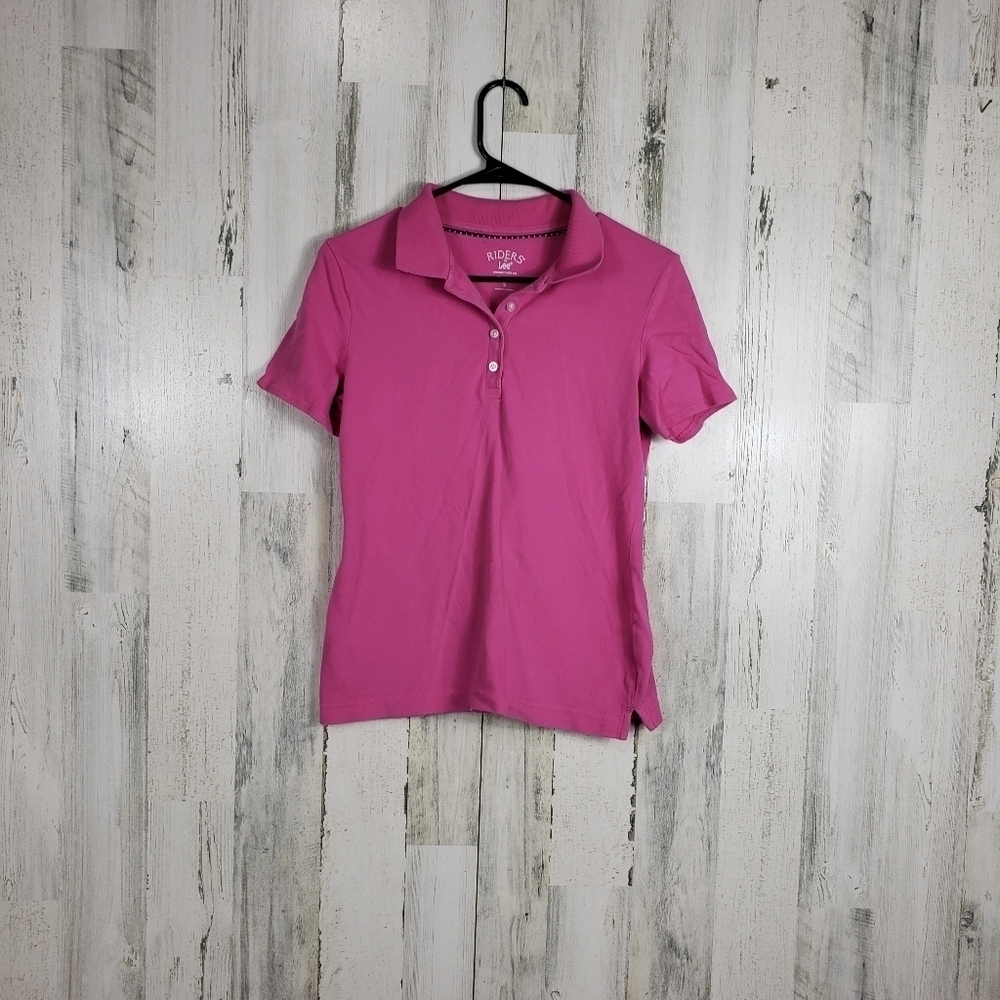 Riders by Lee pink collar shirt size small